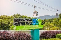 Ngong Ping 360 cable car at the Ngong Ping village Ngong Ping 360 cable car at the Ngong Ping village